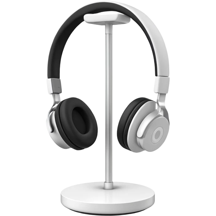headphones stand white emoji