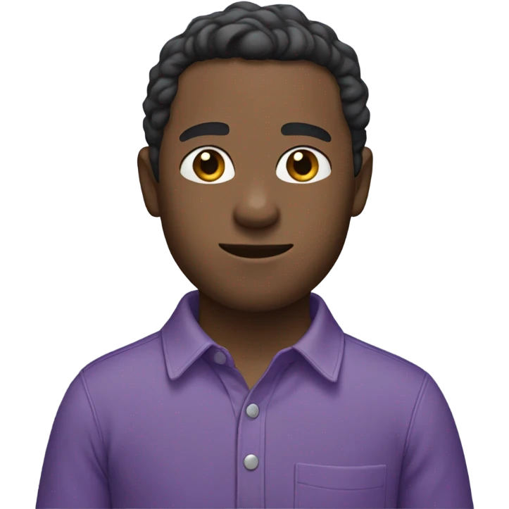 Thomas in a purple shirt emoji