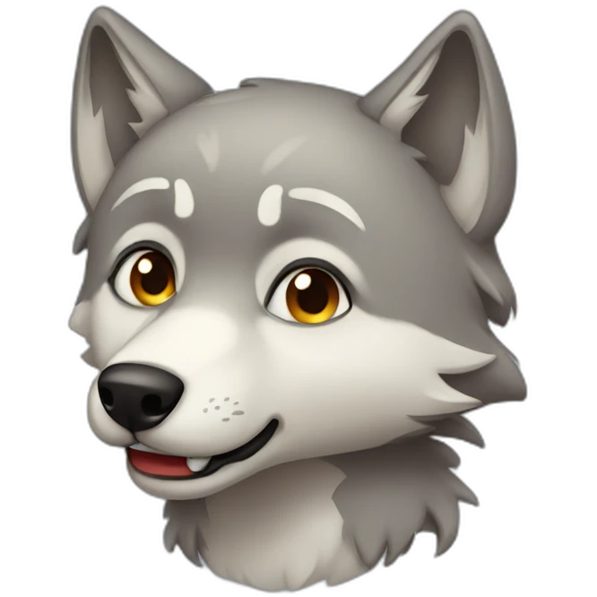 little wolf crying emoji