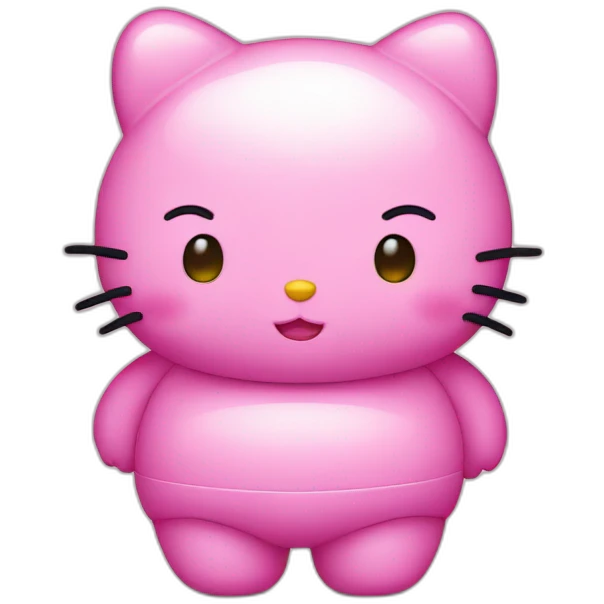 extremely obese hello kitty emoji