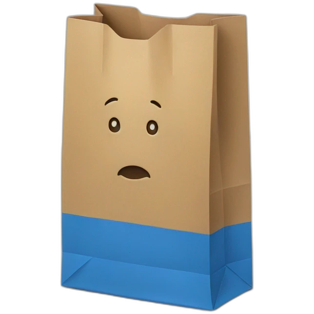blue paper bag emoji