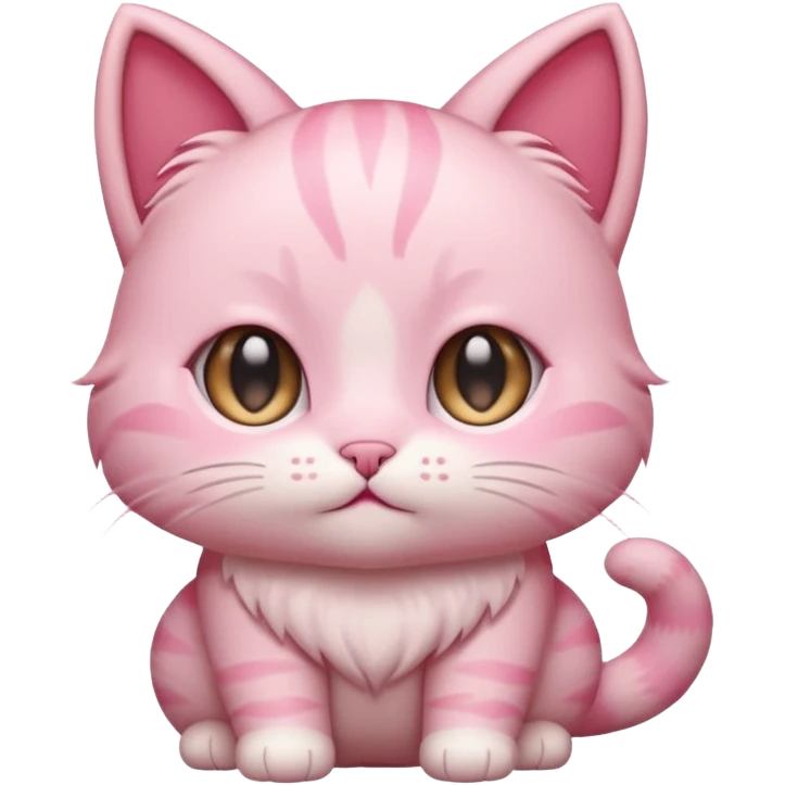 chibi anime pink cat with booty facing up emoji