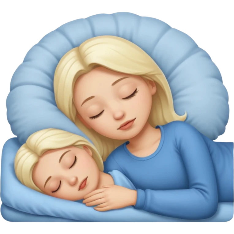 White blonde girl sleeping emoji