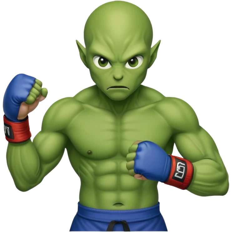 alien MMA fighter emoji