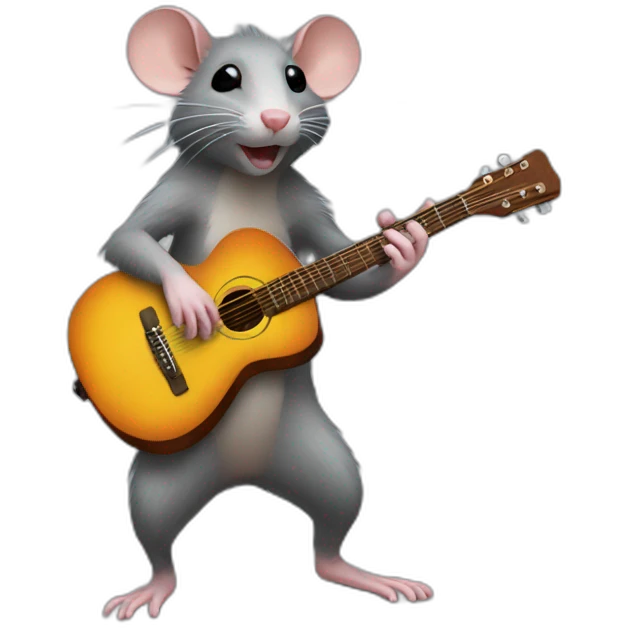 rat playing guitar emoji