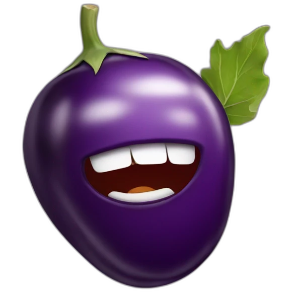 Aubergines dans pêche  emoji