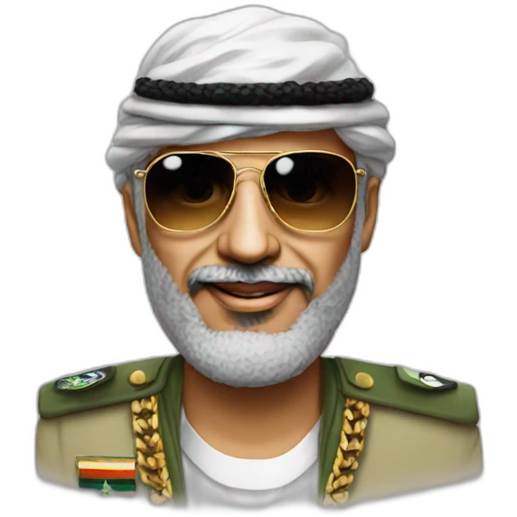 Yaser arafat wearing pride glasses  emoji