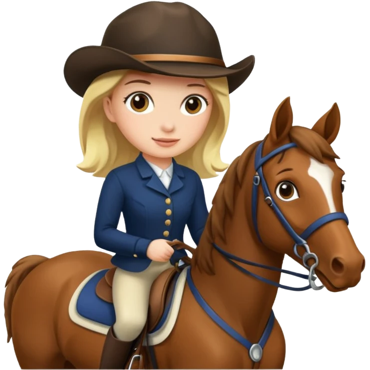 equestrian girl riding a horse emoji