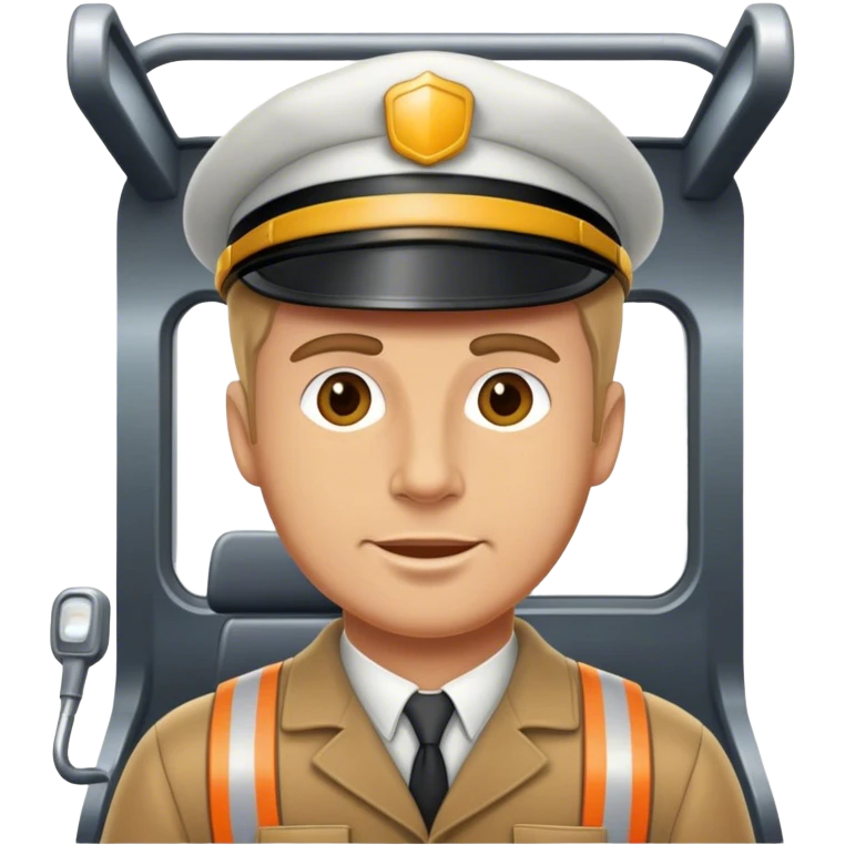 train driver white man emoji