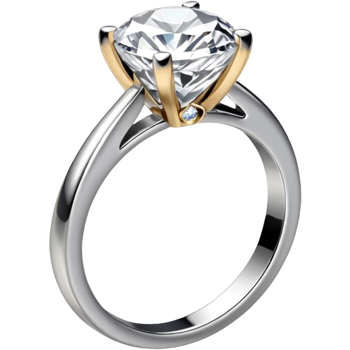 glitter white diamond married ring emoji