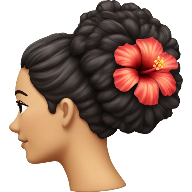 Hibiscus Flower hairclip big hair up  emoji