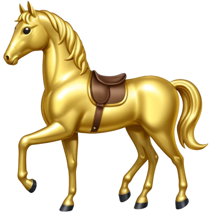 gold horse emoji