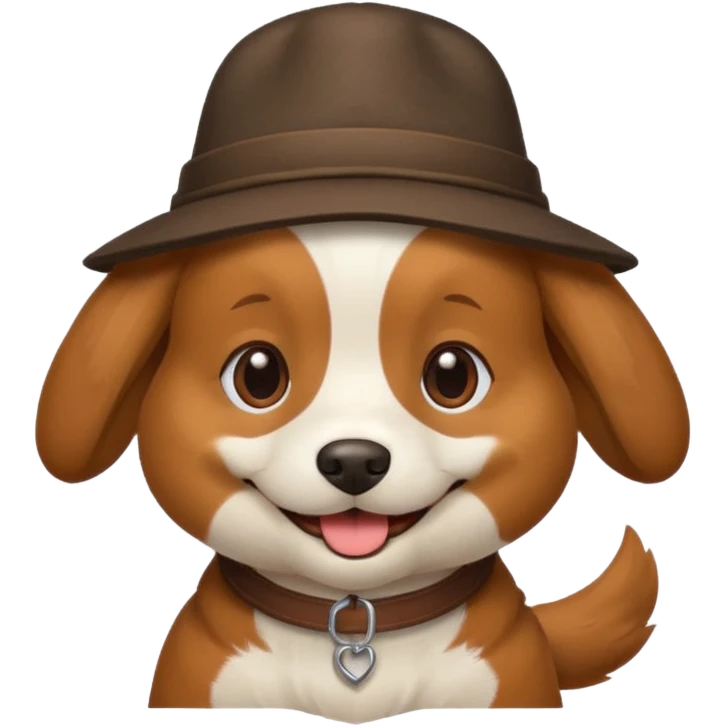 dog with a hat emoji