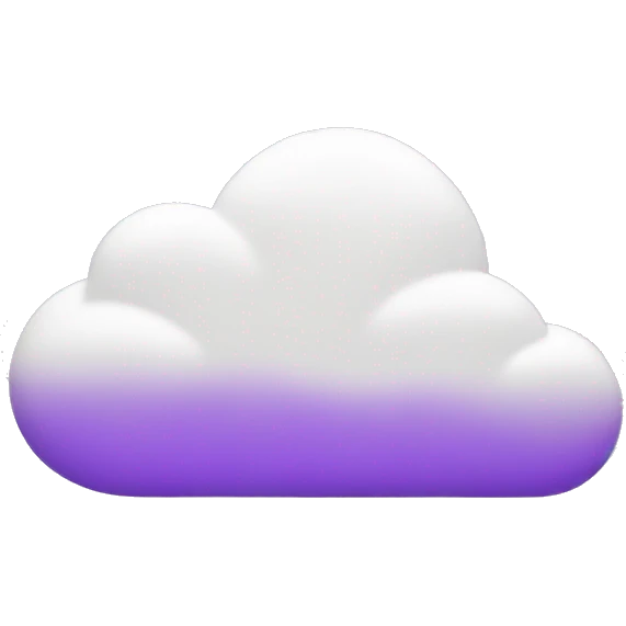 A simple white cloud with a purple background  emoji