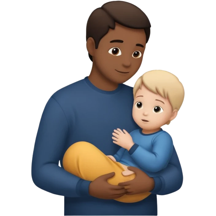 father silhouette holding a child emoji