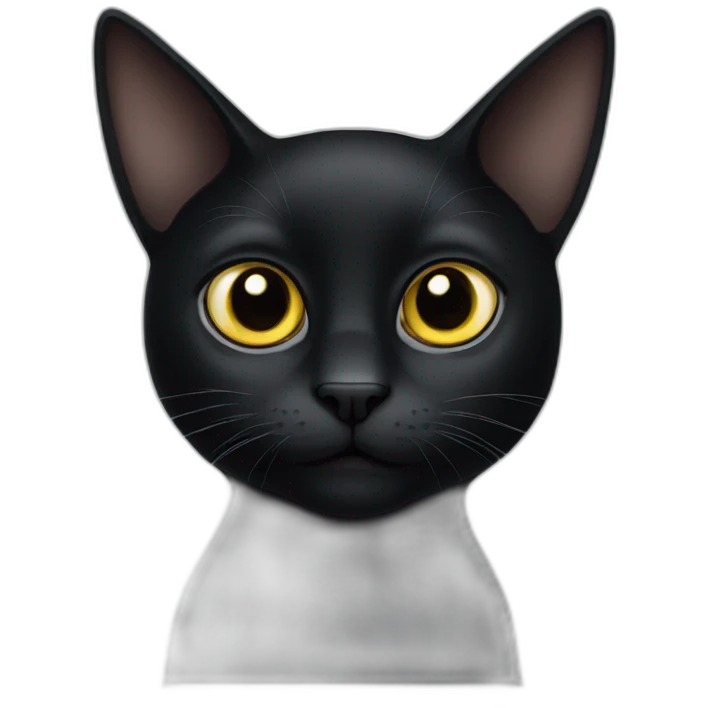 black cat big eyes emoji