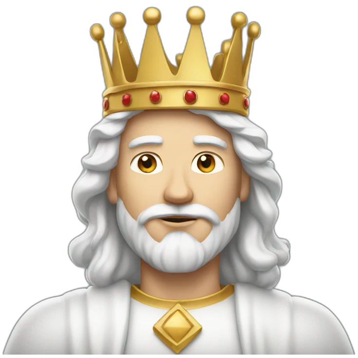 white king with crown emoji