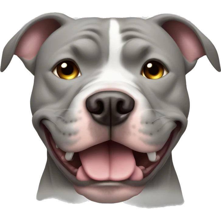 pitbull gris durmiendo  emoji