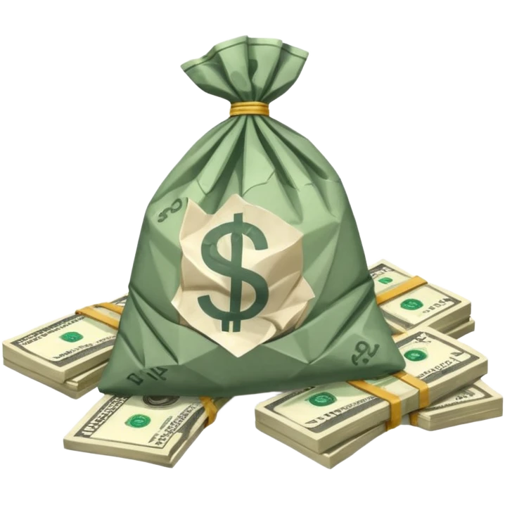 Dinheiro pouco emoji