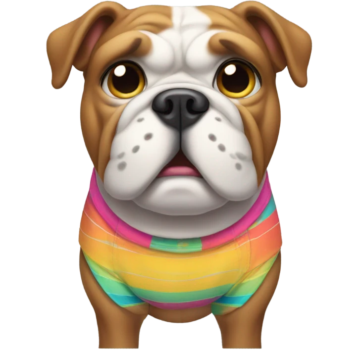 Bulldog in swim shorts in Costa Rica  emoji