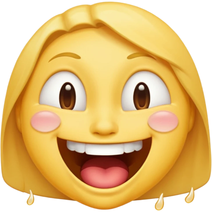 face with huge open-mouthed grin, eyes shut tight, tears of laughter, rolling on the ground, fun, lively, emoji style emoji