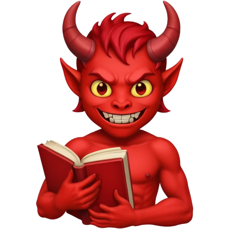 Creame este emoji 👿 con una glook en la mano  emoji