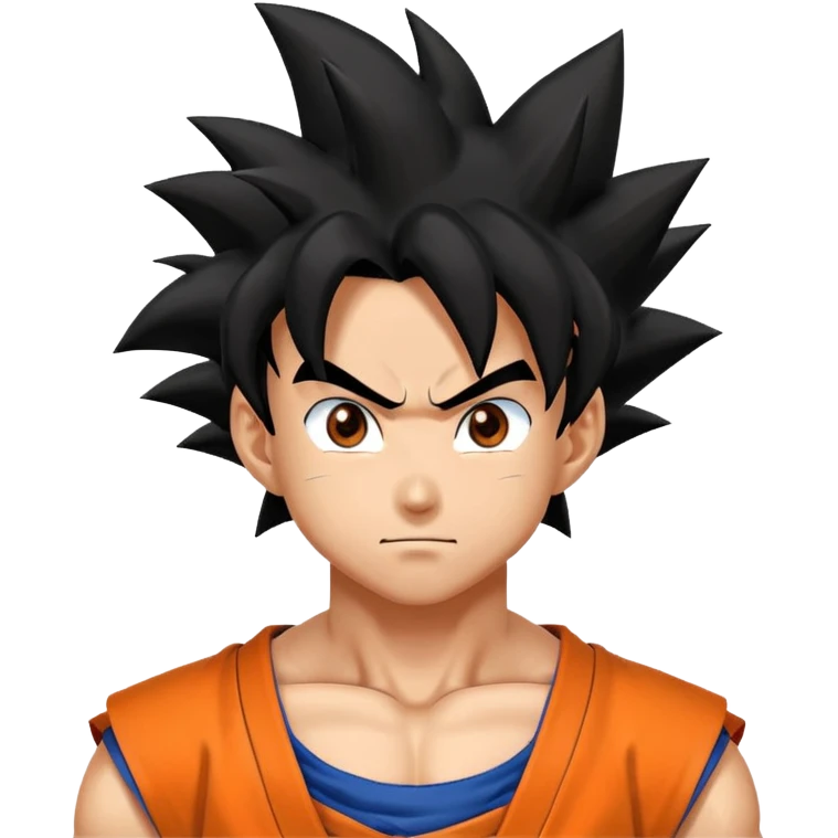 Goku from Dragon Ball Z with spiky black hair and orange gi emoji
