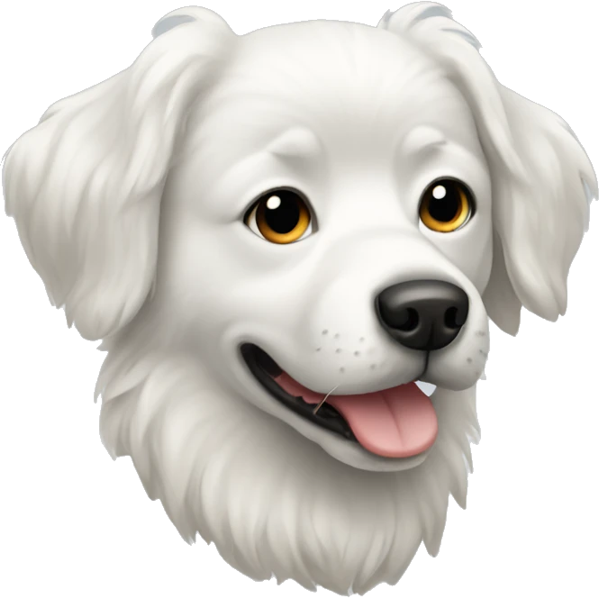 White cotonese dog emoji