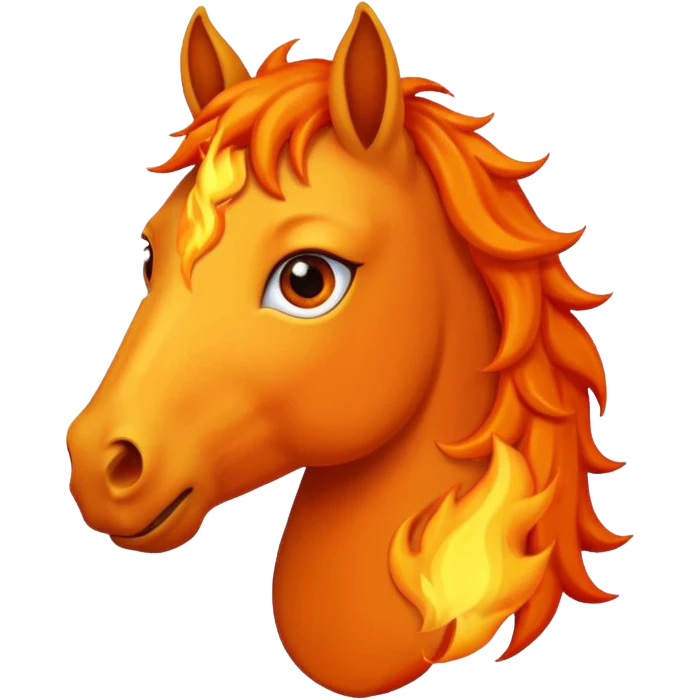 Scared fire horse emoji  emoji
