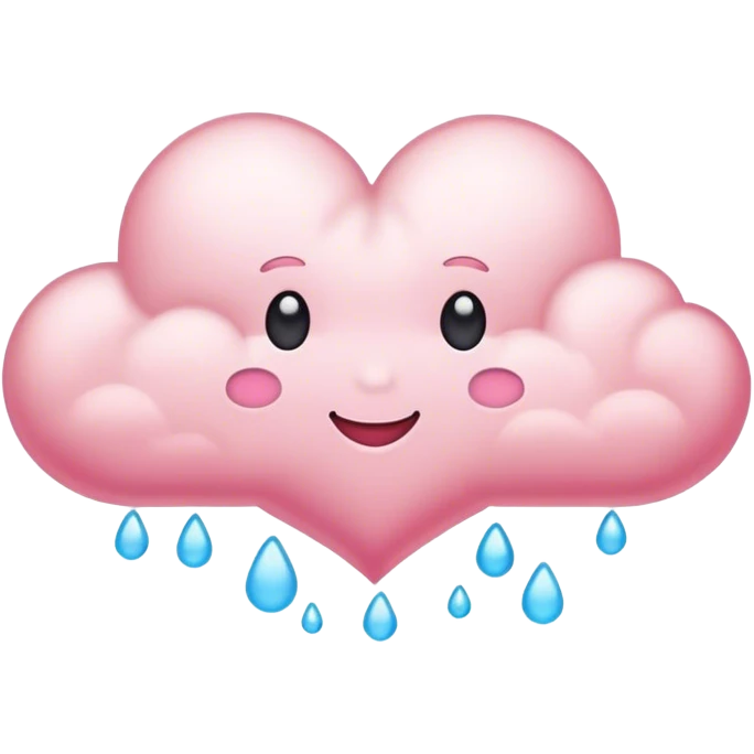 pink heart + cloud emoji
