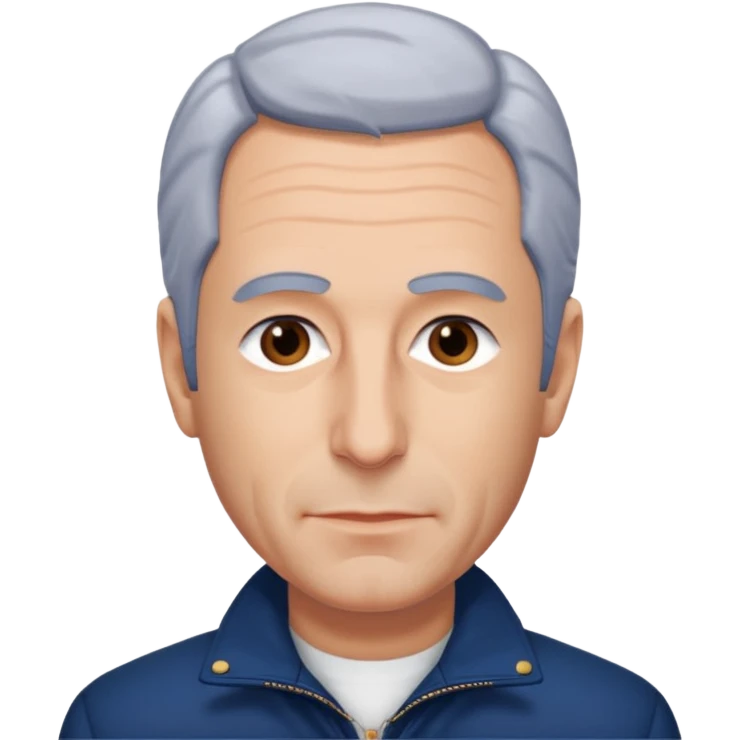 Jeffery Epstein with dark blue jacket  emoji