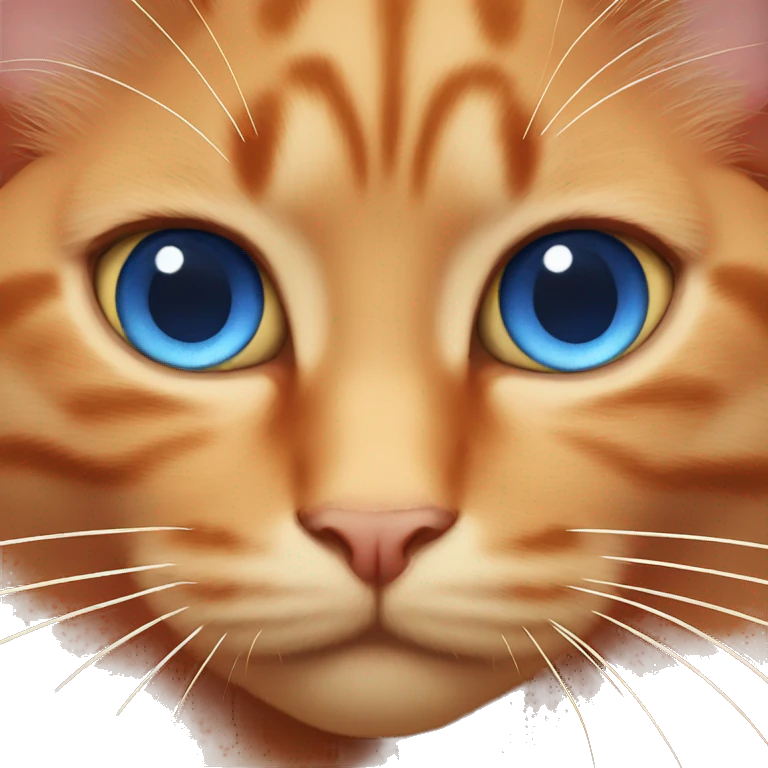 orange with blue eye cat  emoji