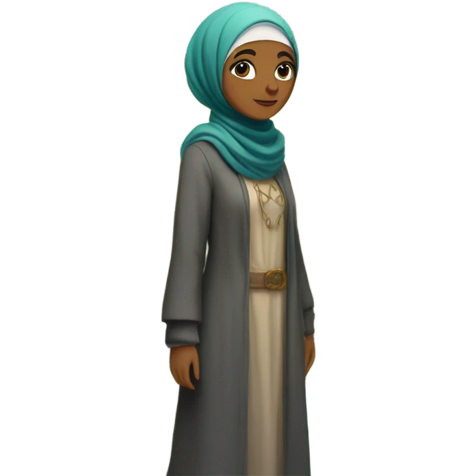 Hijabi down the rabbit hole emoji