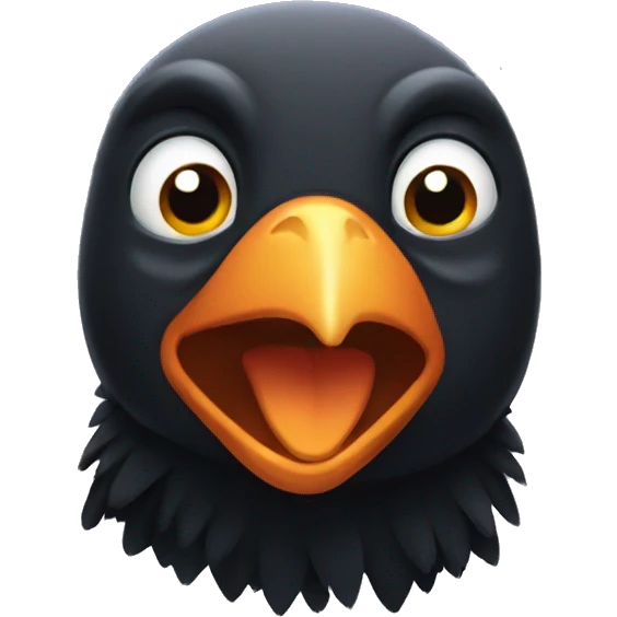 very happy crow emoji