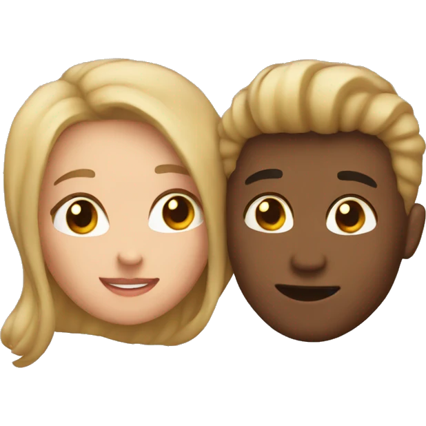 A couple falling in love at first sight emoji