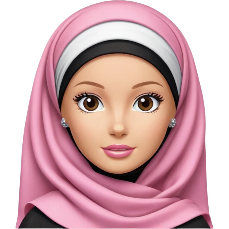 Barbie with black headscarf emoji