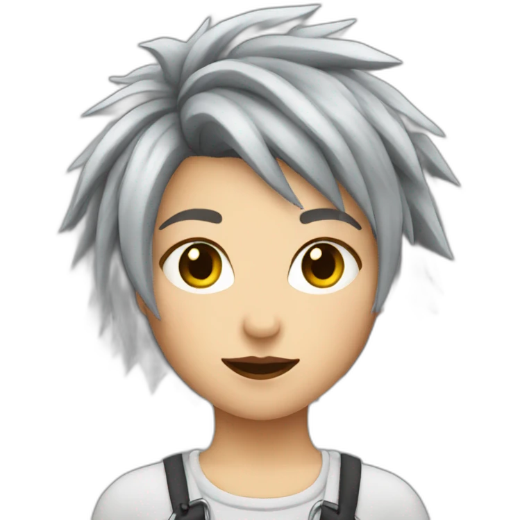 Gray hair punk girl emoji