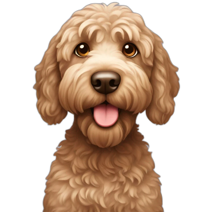 Labradoodle assis emoji