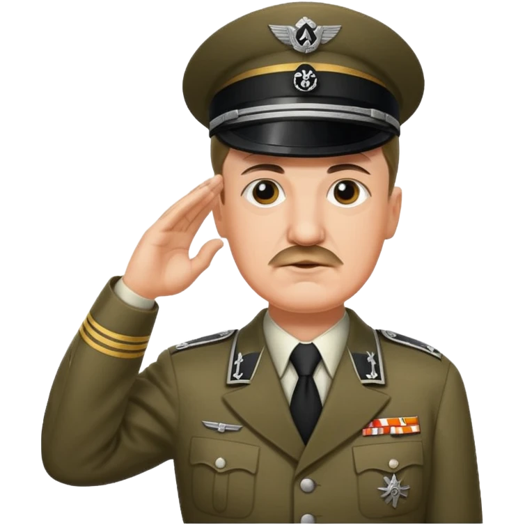 Hitler saluting emoji