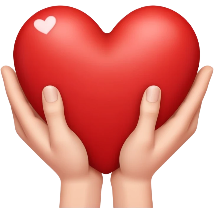 Heart in hand  emoji
