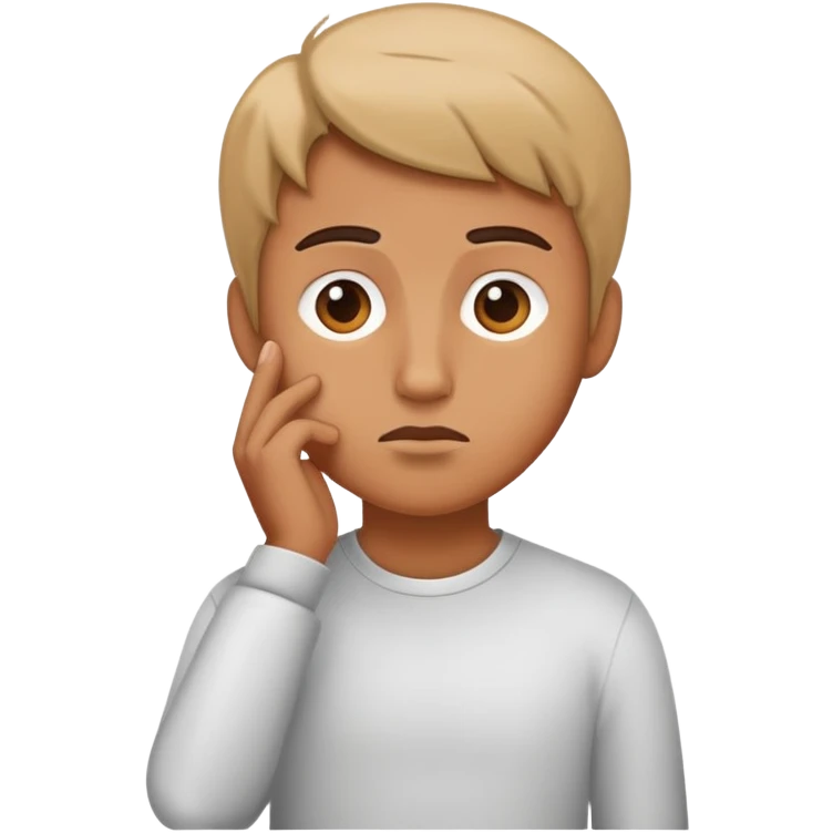 person standing thinking emoji