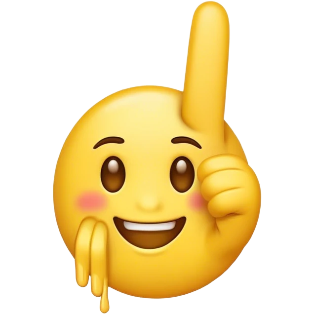 yellow emoji throwing up a middle finger and smiling  emoji
