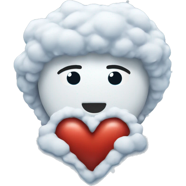Snow and heart emoji