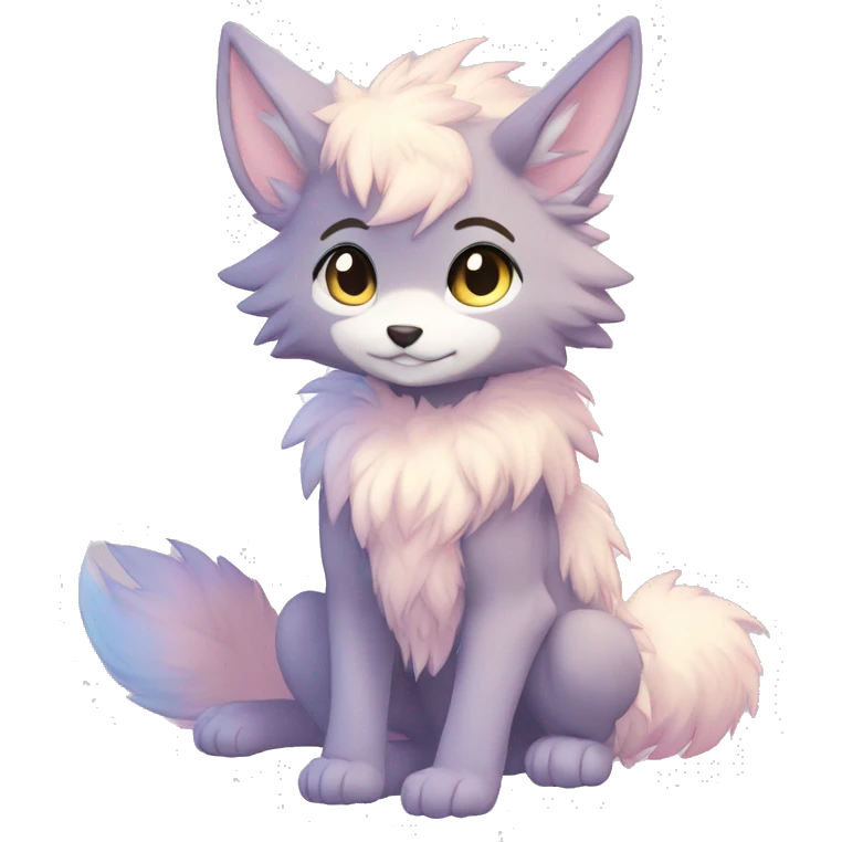 Anthro-Pastel-Fur-Sona-Chibi-Shiny-Fakémon full body emoji