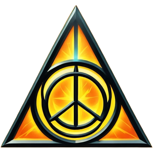 Deathly Hallows symbol with glowing effect emoji
