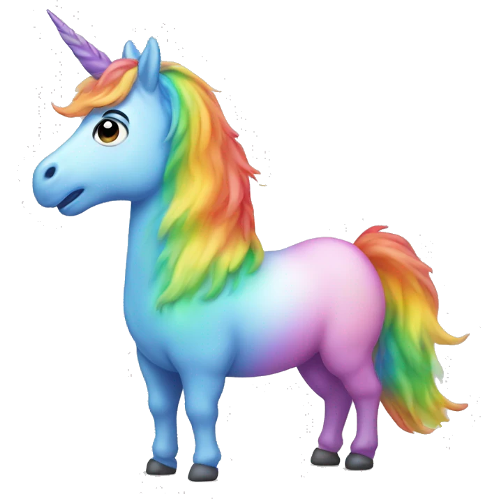 unicorn farting rainbow emoji