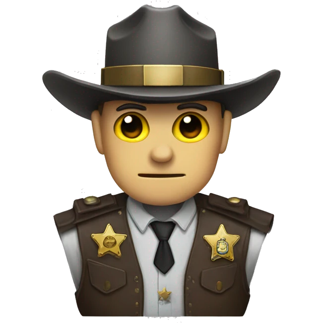 robot sheriff emoji