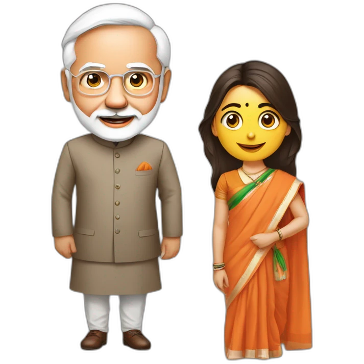 Narendra Modi with miloni emoji