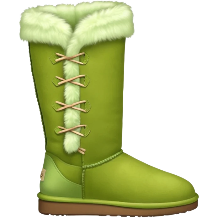 Green pistachio color Ugg boots emoji