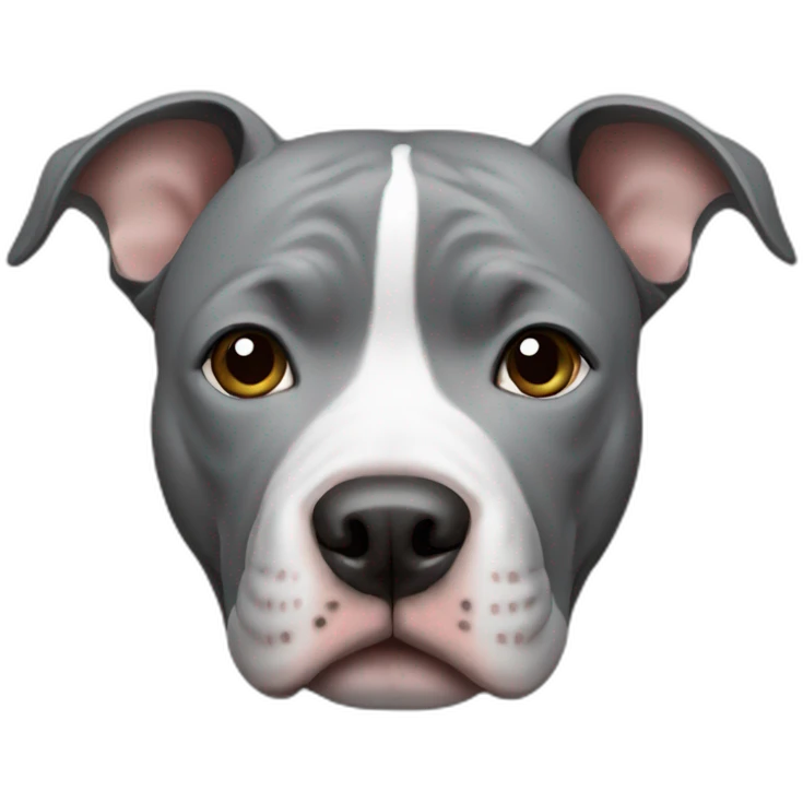 dog pitbull gray emoji